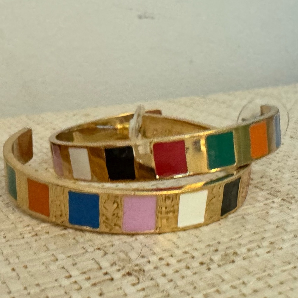 Rainbow Jcrew Hoops Earrings